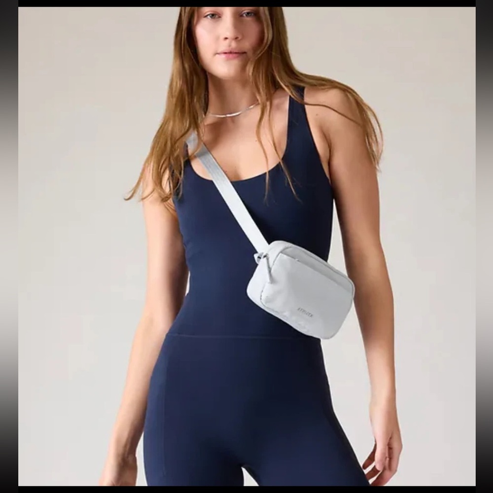 NWT Athleta All About Crossbody Belt Bag Snowfall Blue